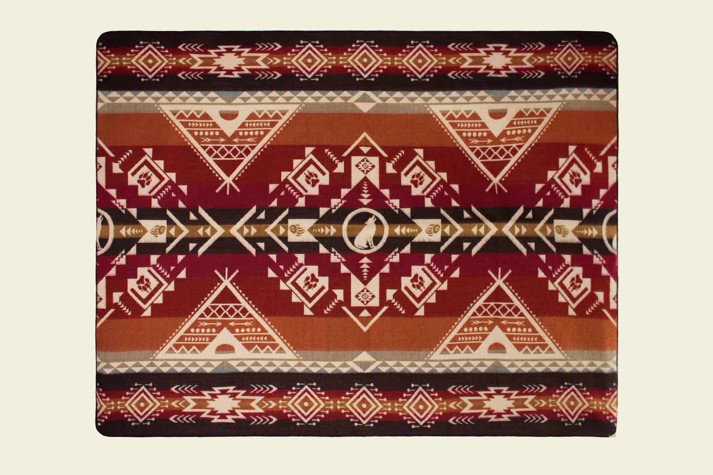 Ultra-Soft Alpaca Wool Southwest Throw Blanket - Wolf Haven
