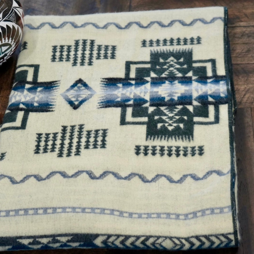 Southwest Saddle Throw Midnight Mesa Ultra-Soft Alpaca Wool Blanket