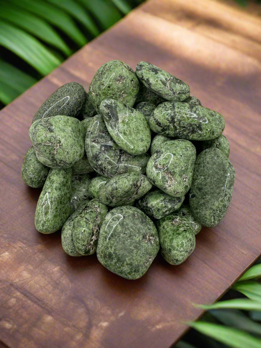 Tumbled Chrome Diopside Stones – Prosperity, Clarity & Healing Energy