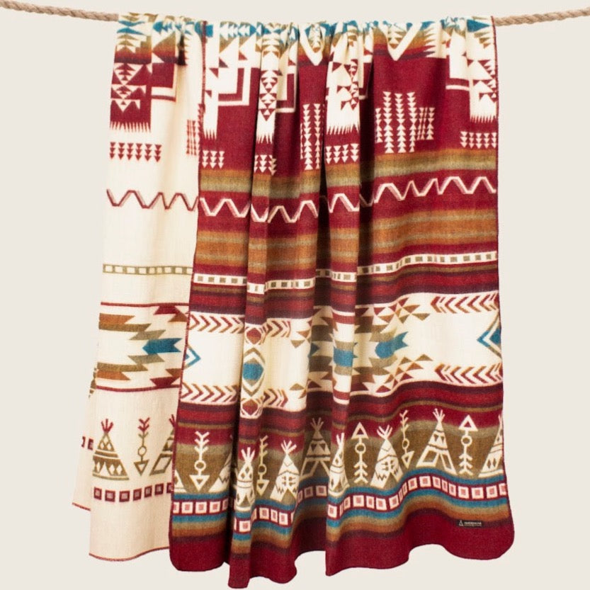 Ultra-Soft Alpaca Wool Southwest Queen Blanket - Bryce Canyon