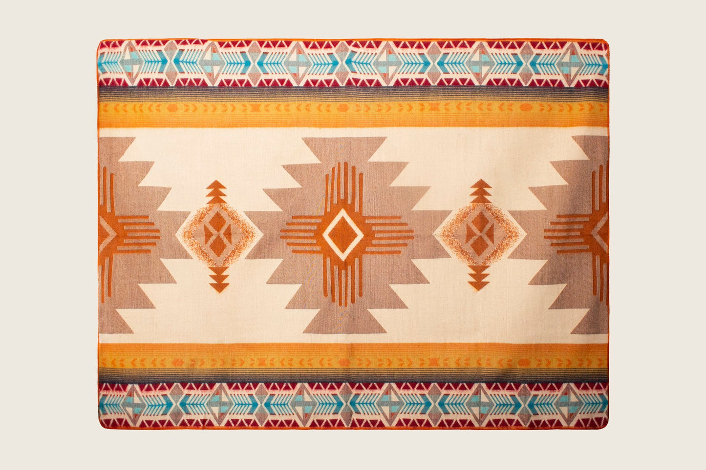 Southwest Saddle Throw - Desert Sun Ultra-Soft Alpaca Wool Blanket