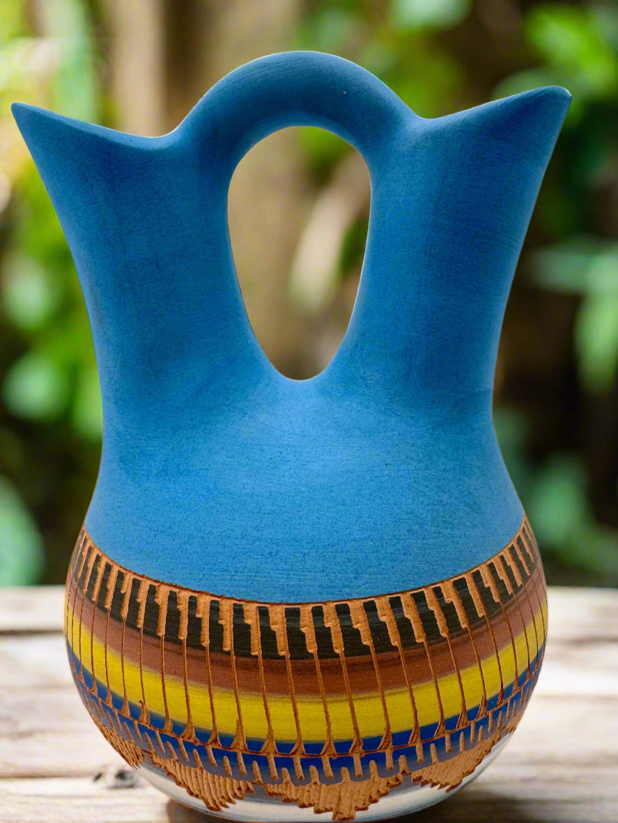 Navajo Etched Wedding Vase