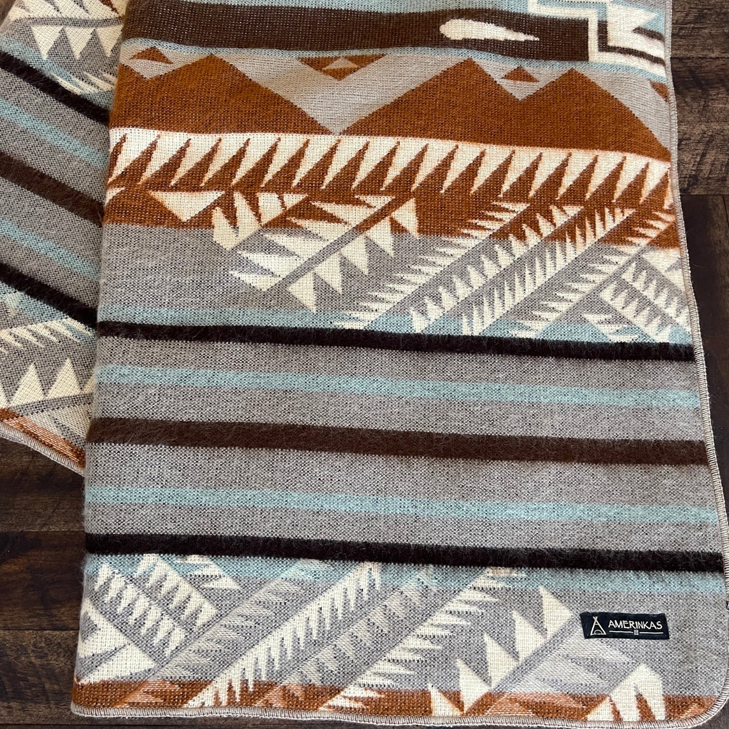 Southwest Saddle Throw Canyon Sunset Ultra-Soft Alpaca Wool Blanket