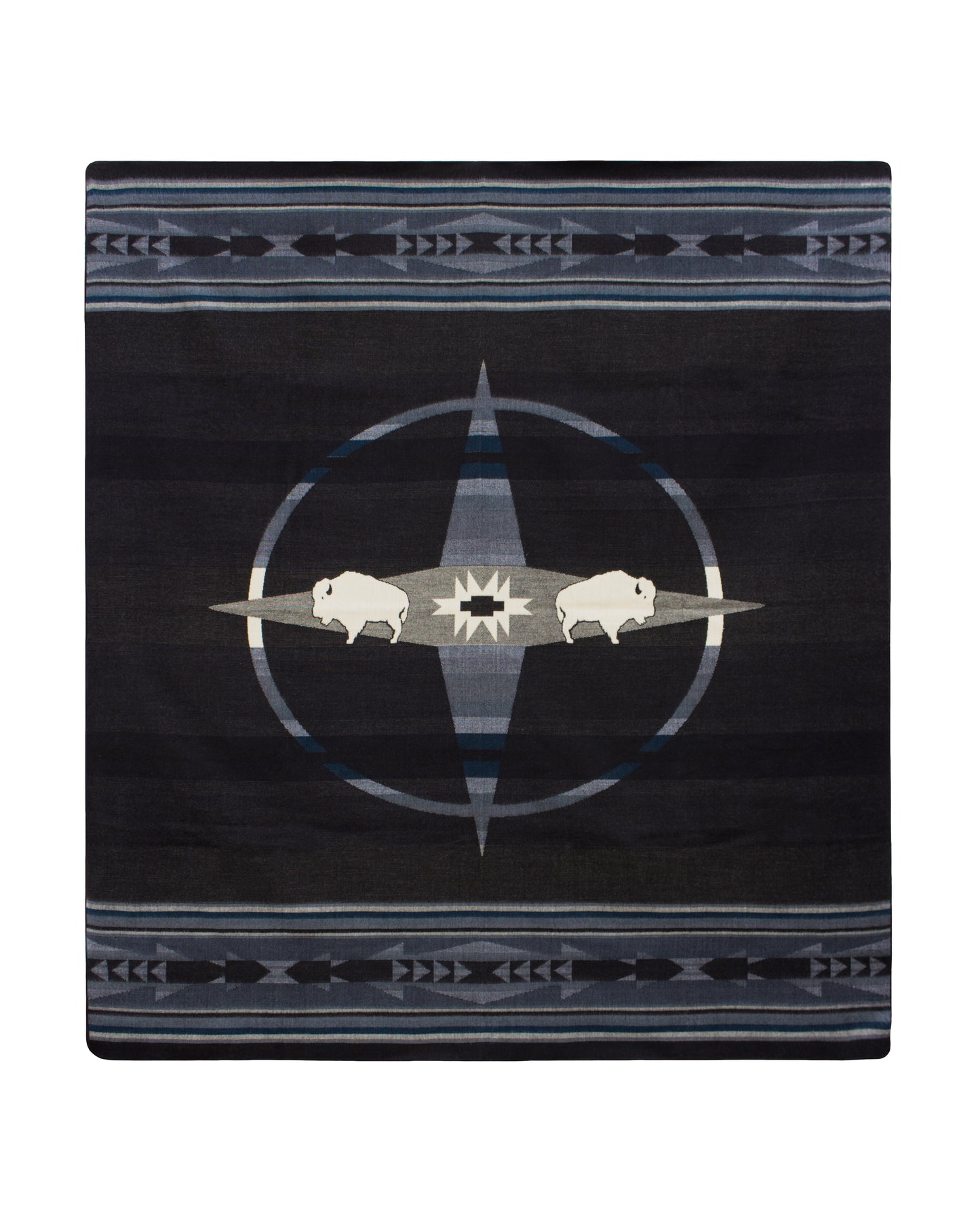 Ultra-Soft Alpaca Wool Southwest Queen Blanket - Bison Vista