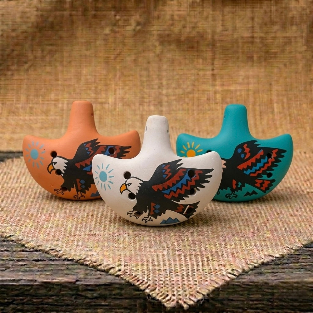 Handmade Eagle Ocarina – Ceramic Flute