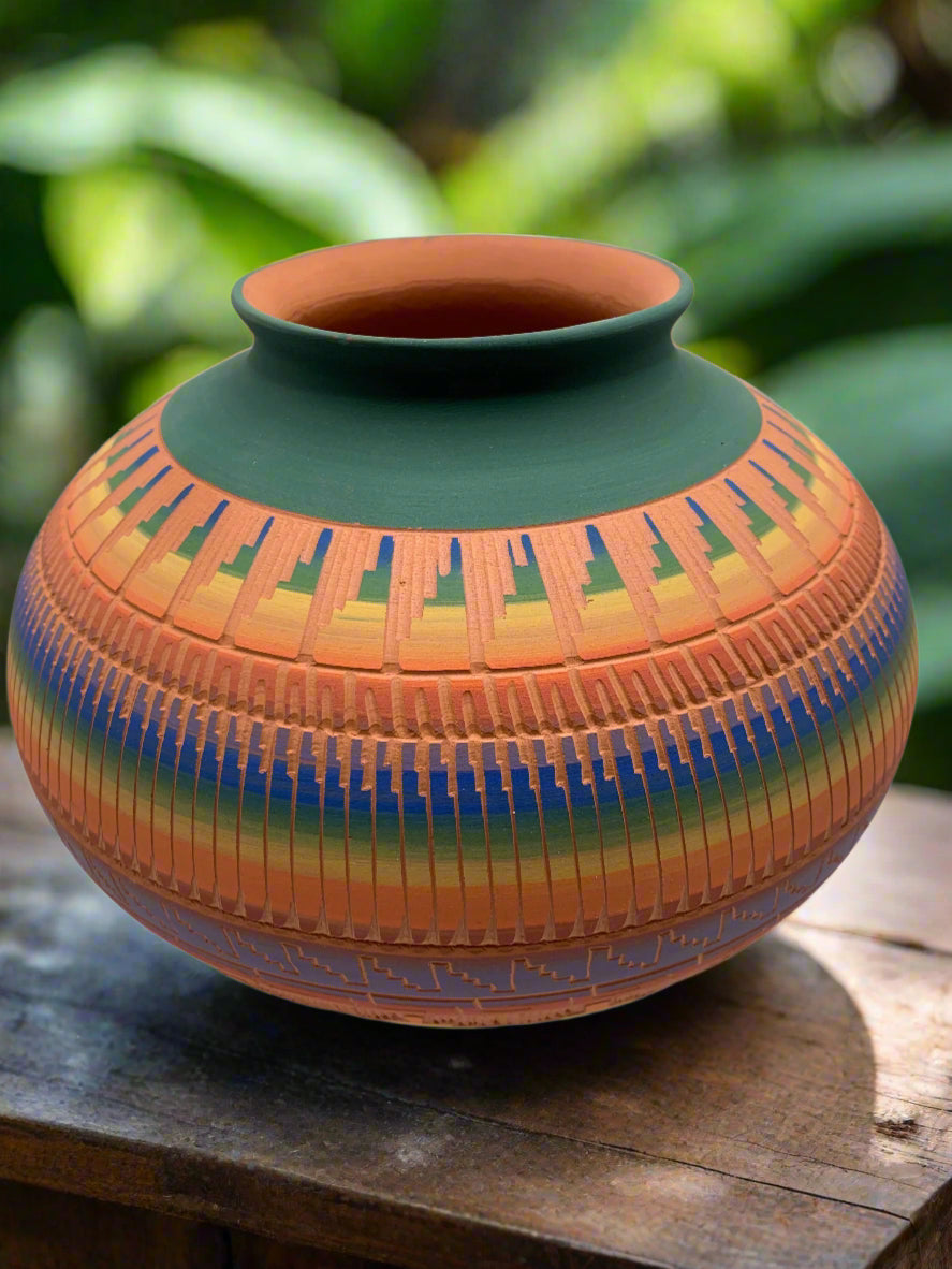 Navajo Etched Pottery By Michael Charlie