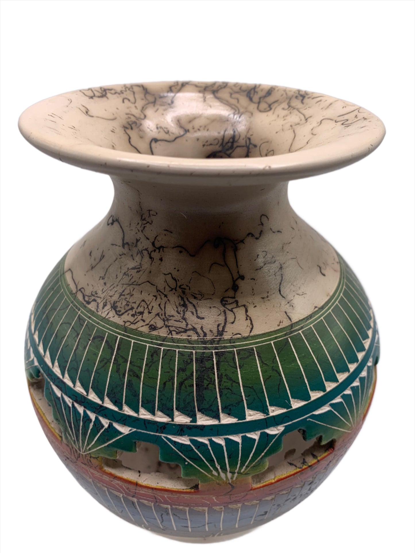 Navajo Etched Hand Crafted Pottery