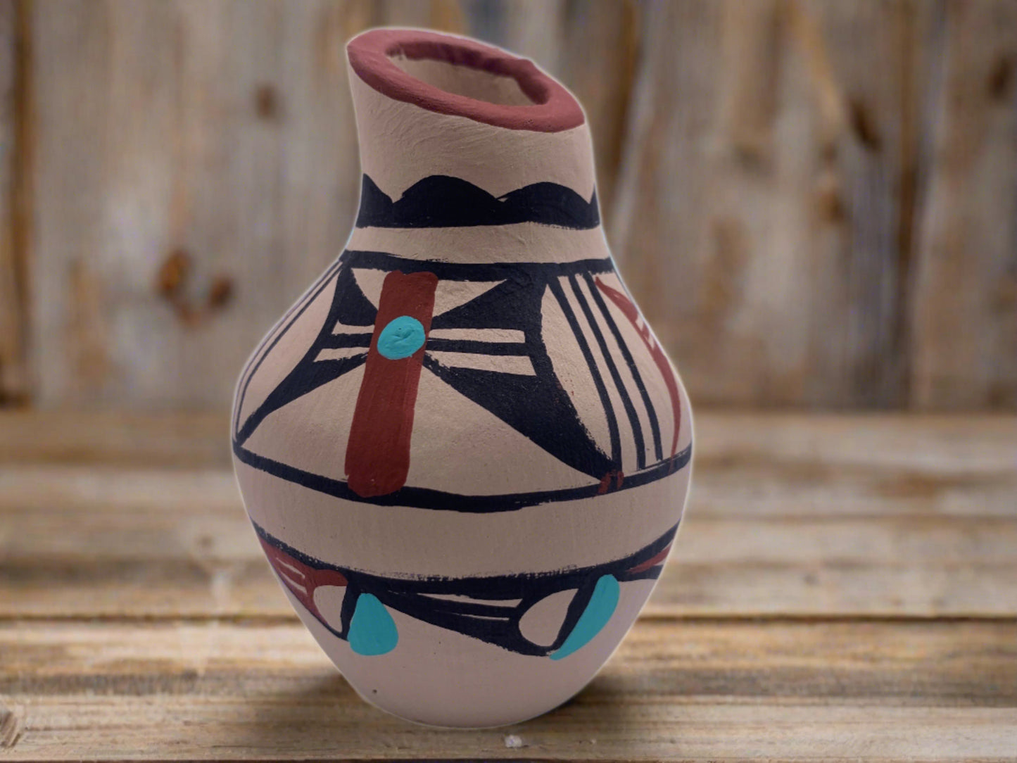 Native American Acoma Pueblo Pottery By Chinana Jemez
