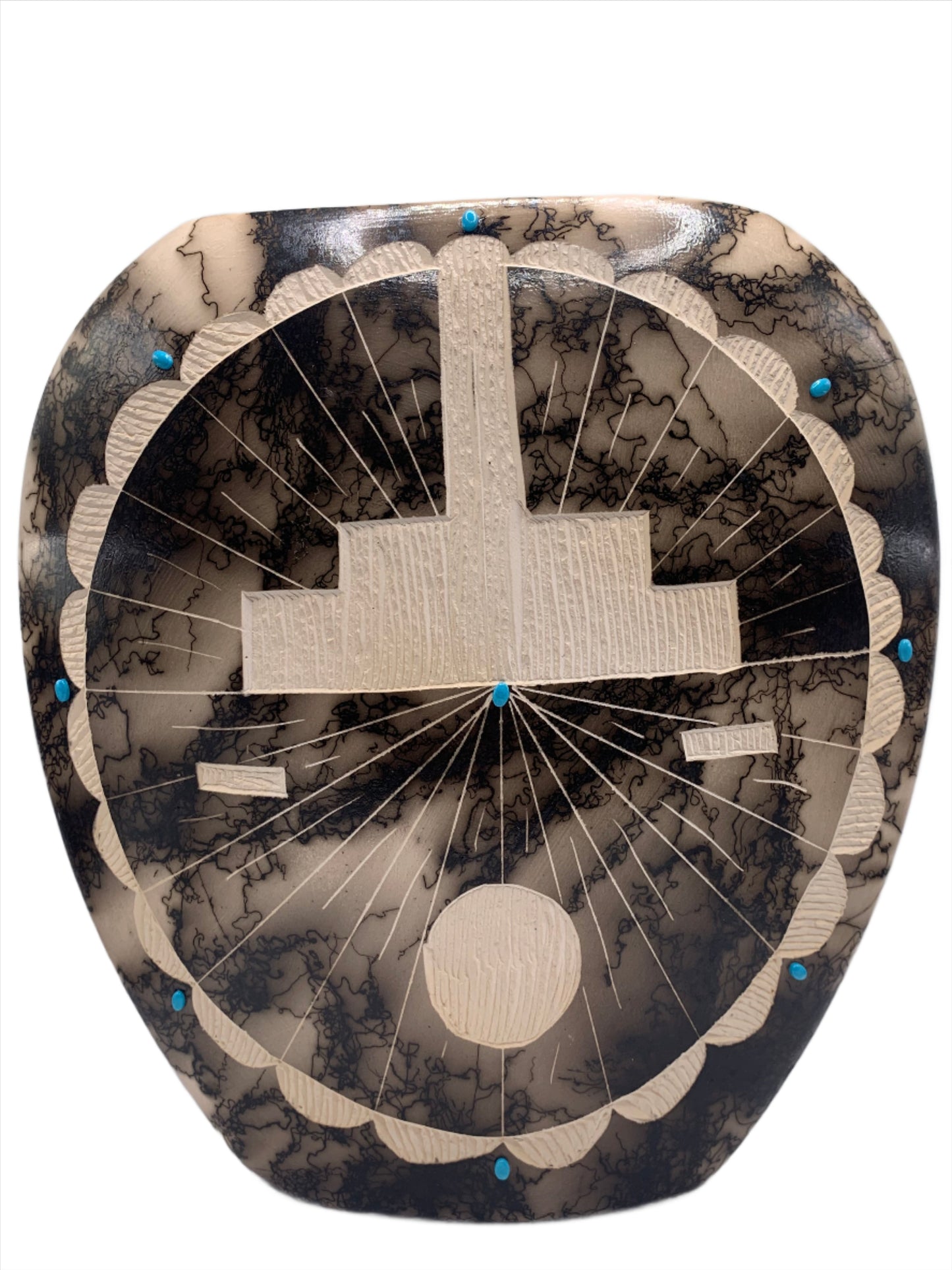 Native American Navajo Horse Hair Pottery by T. Vail Jr