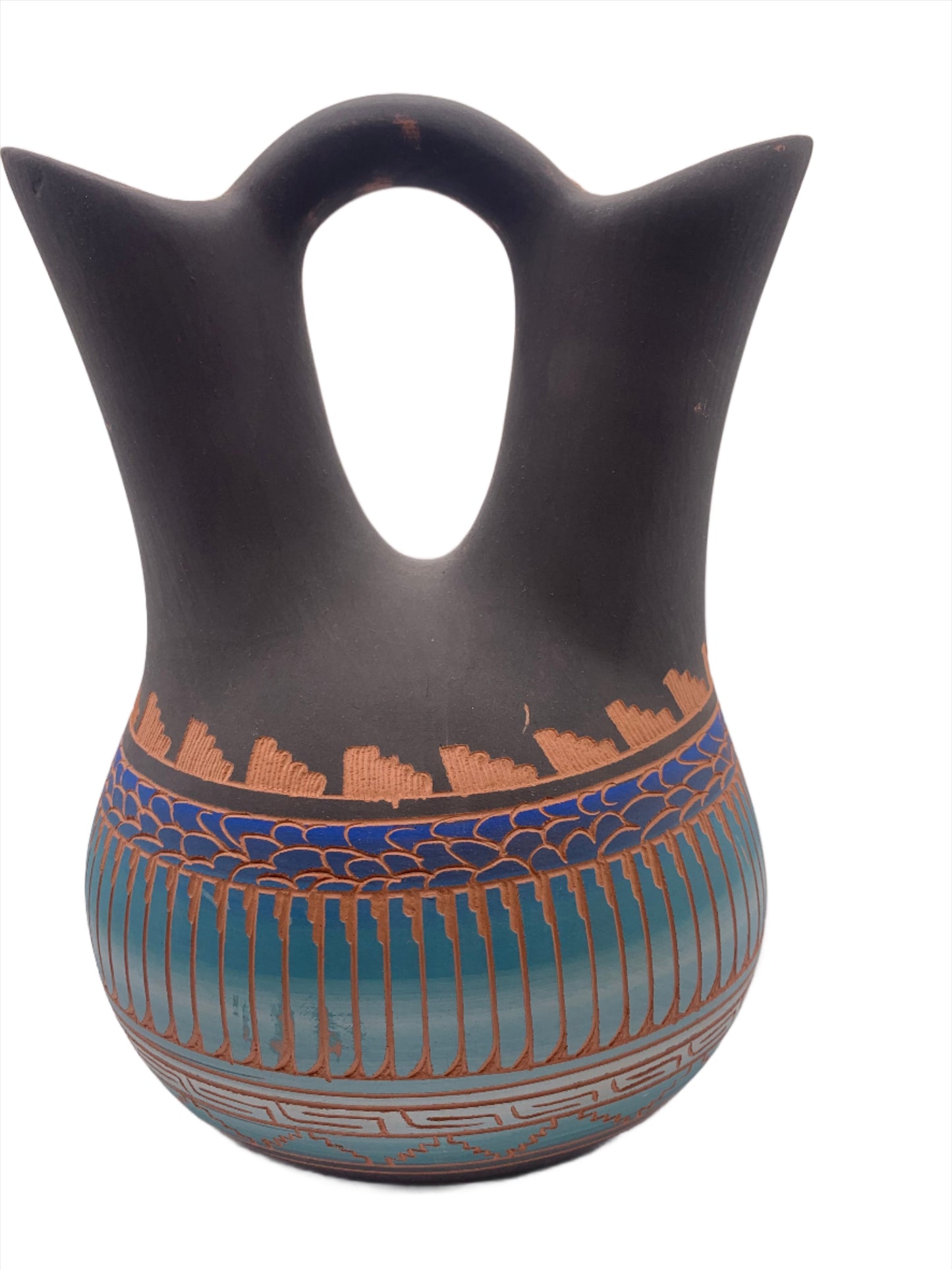 Navajo Etched Wedding Vase by Robinson Valencia