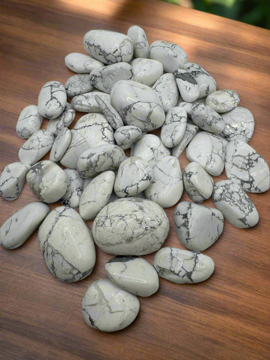 Natural White Howlite Stones – Calming & Stress Relief Crystal