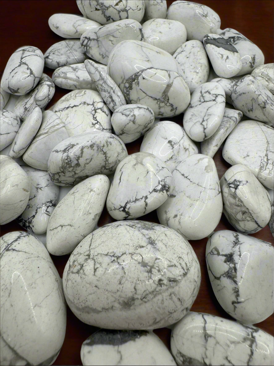 Natural White Howlite Stones – Calming & Stress Relief Crystal