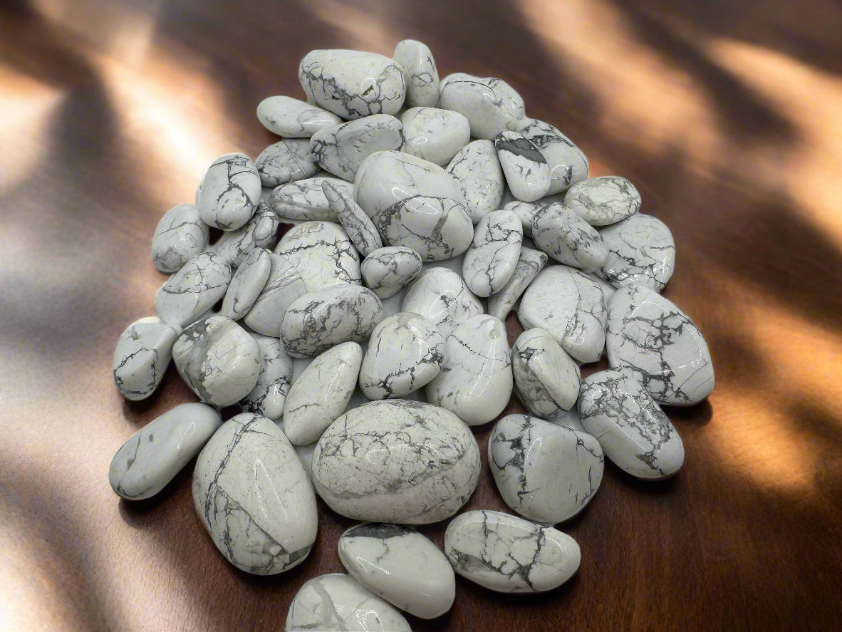 Natural White Howlite Stones – Calming & Stress Relief Crystal