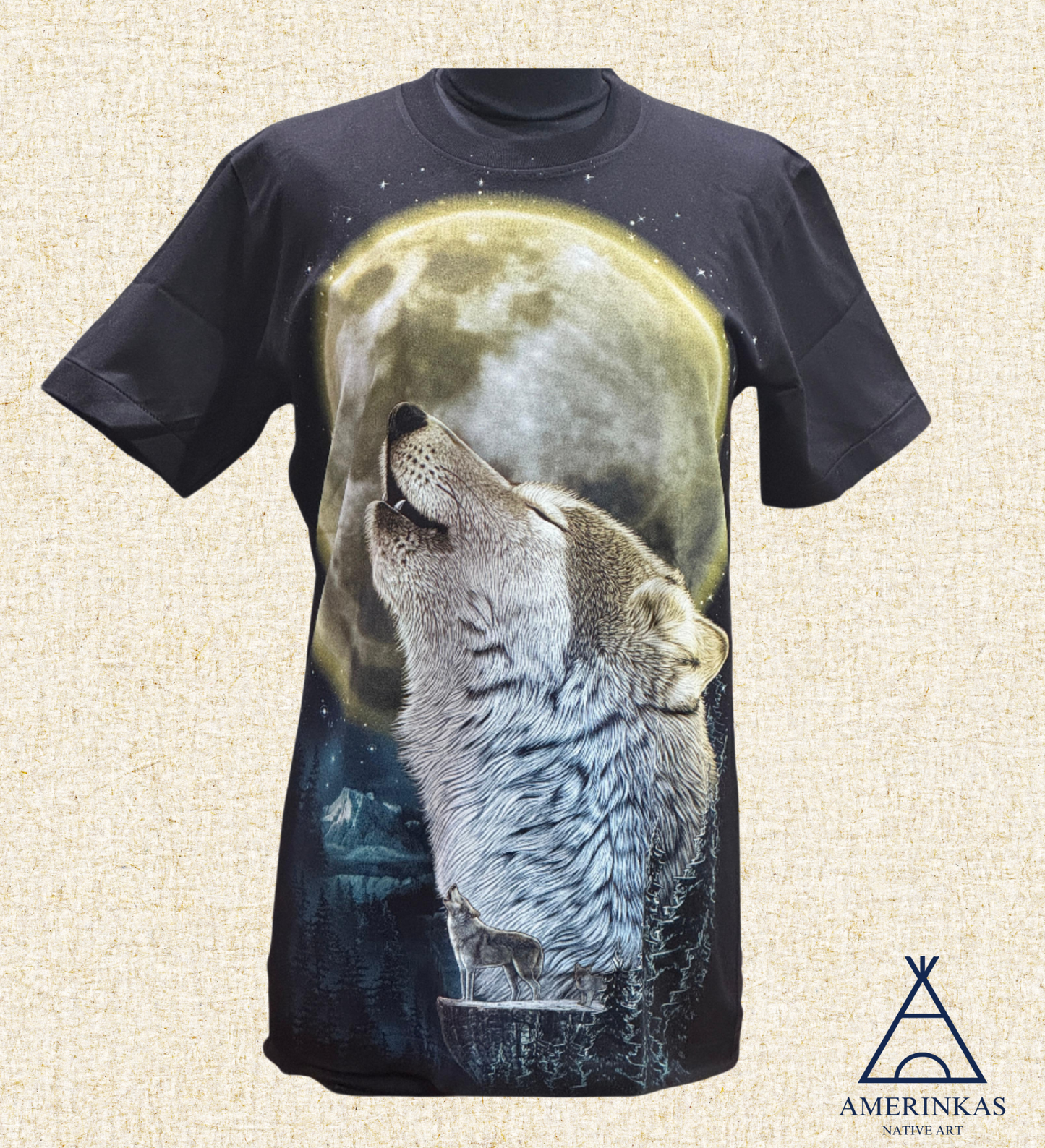 Golden Moon Wolf T-Shirt