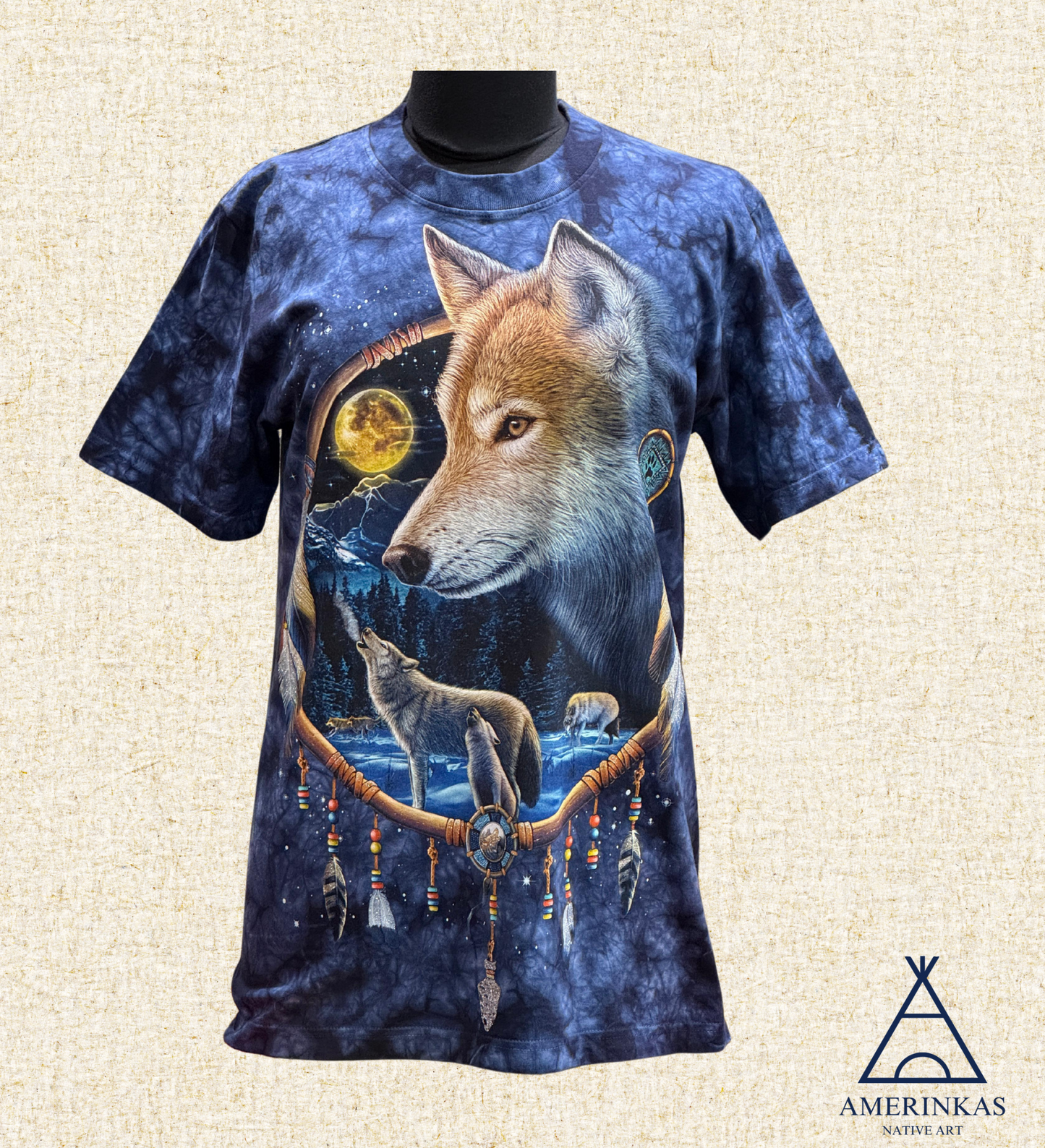 Lone Wolf & Moon Dreamcatcher T-Shirt