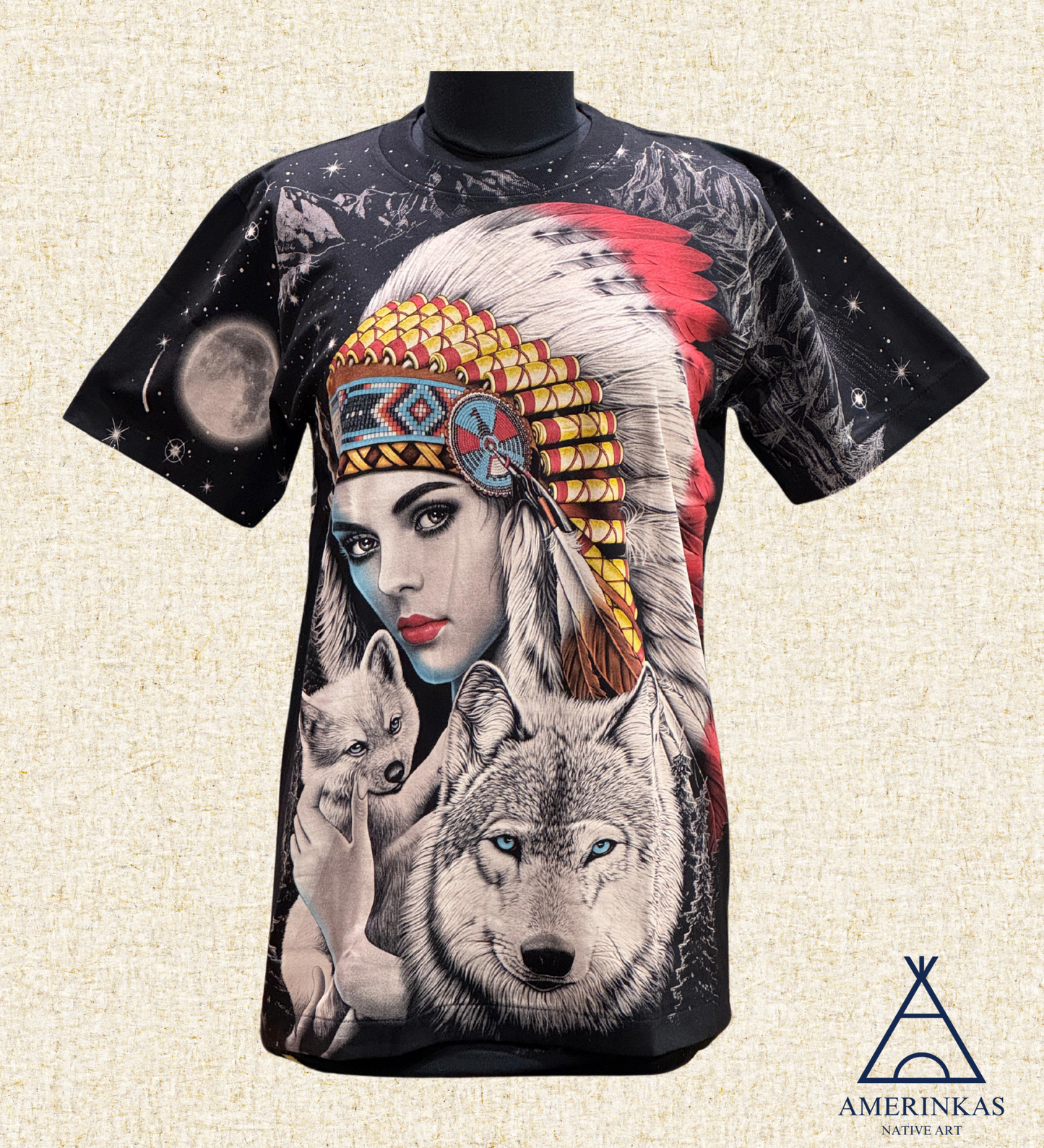 Sacred Warrior & Wolf T-Shirt