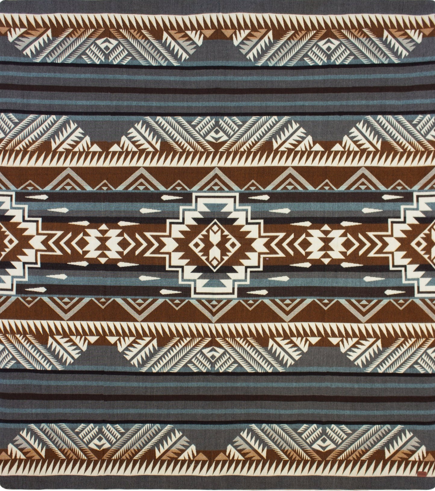 Ultra-Soft Alpaca Wool Southwest Queen Blanket - Glacier Bay