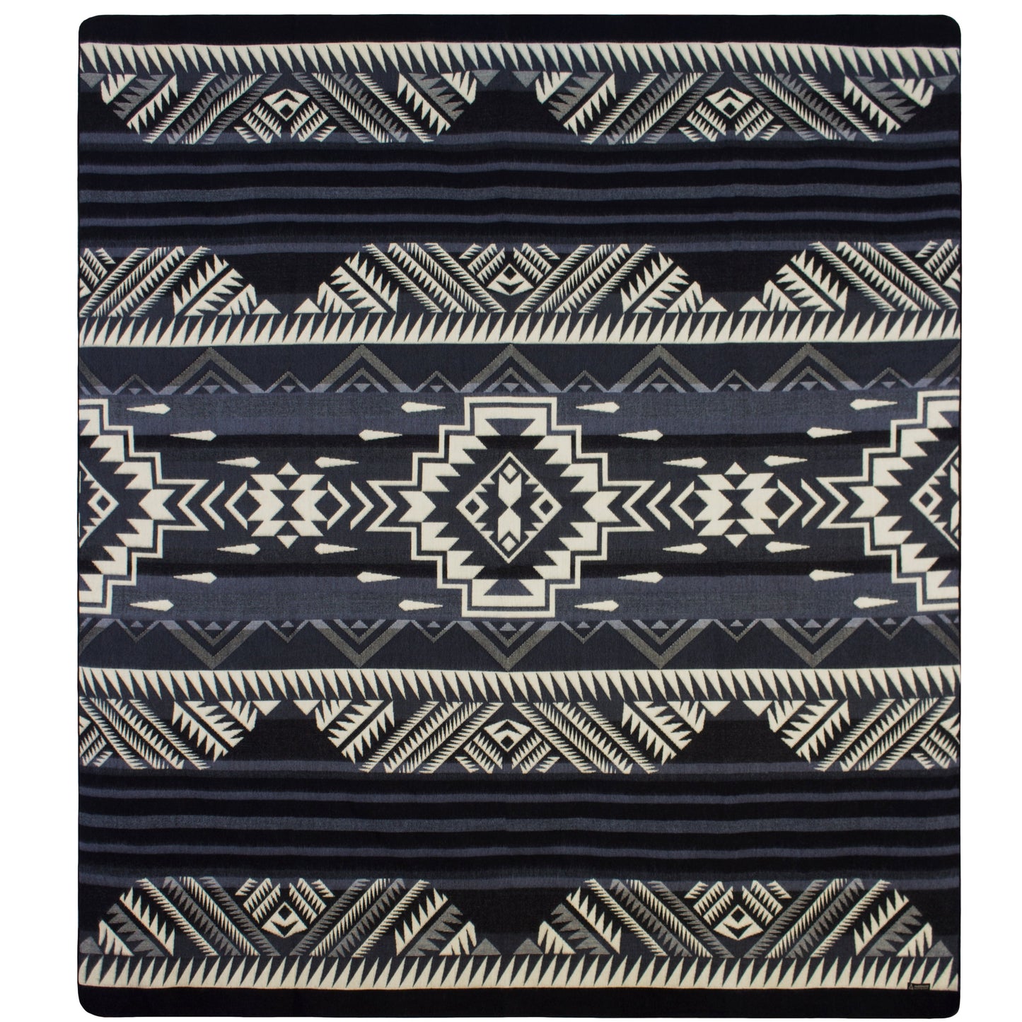 Ultra-Soft Alpaca Wool Southwest Queen Blanket - Black Bear