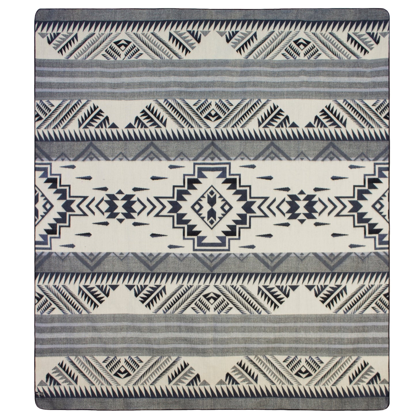 Ultra-Soft Alpaca Wool Southwest Queen Blanket - Black Bear