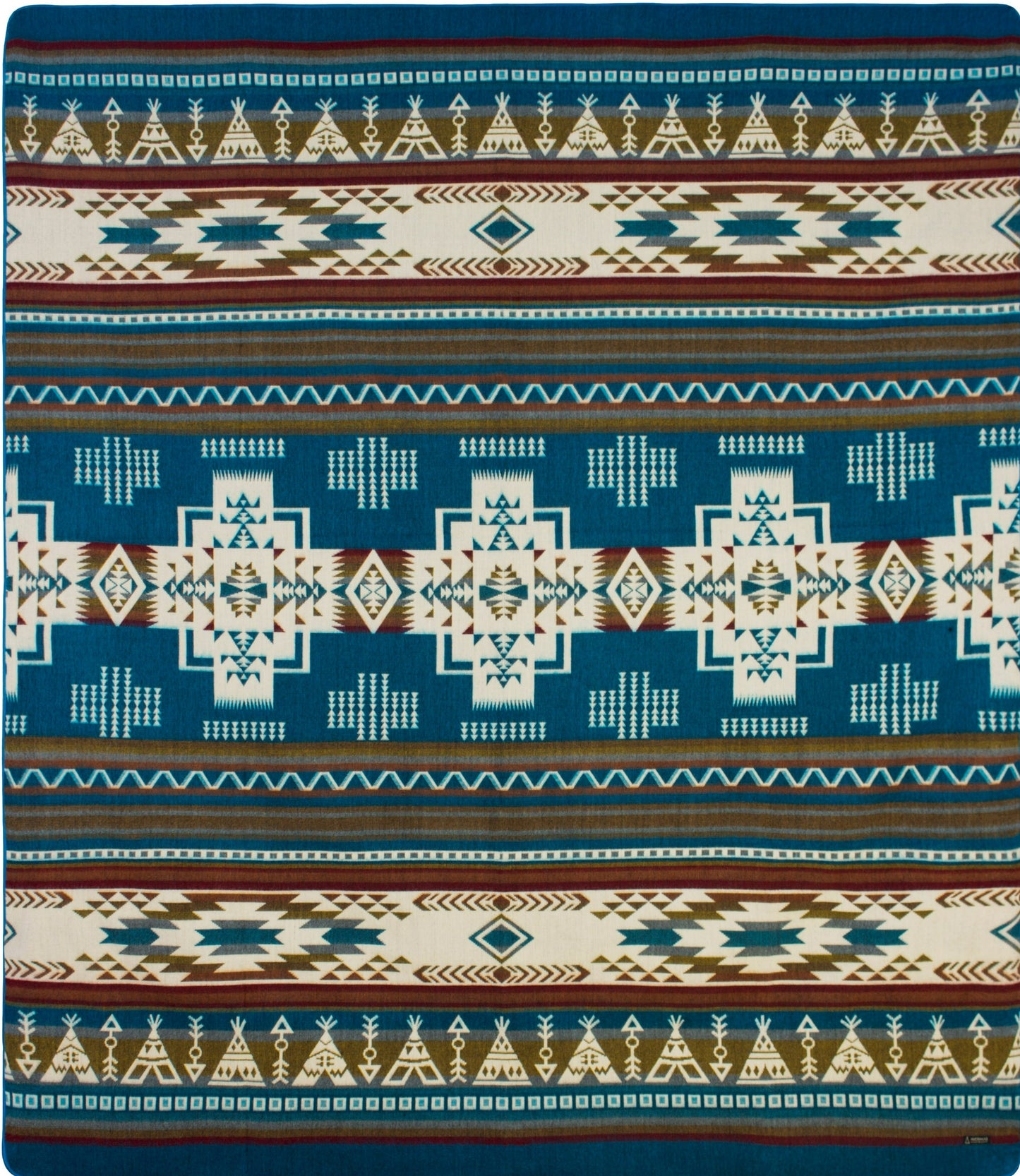 Ultra-Soft Alpaca Wool Southwest Queen Blanket - Swimming Fox