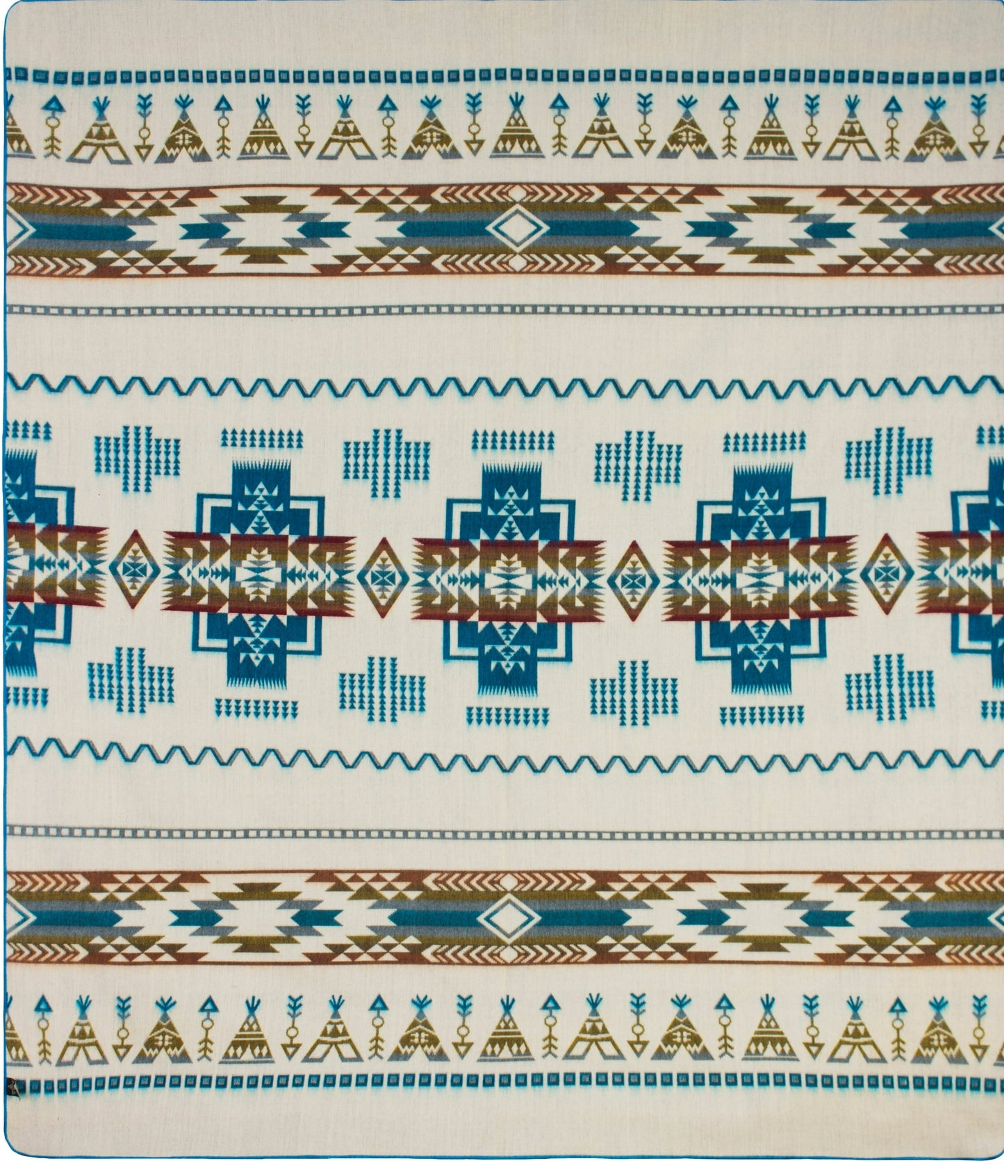 Ultra-Soft Alpaca Wool Southwest Queen Blanket - Swimming Fox