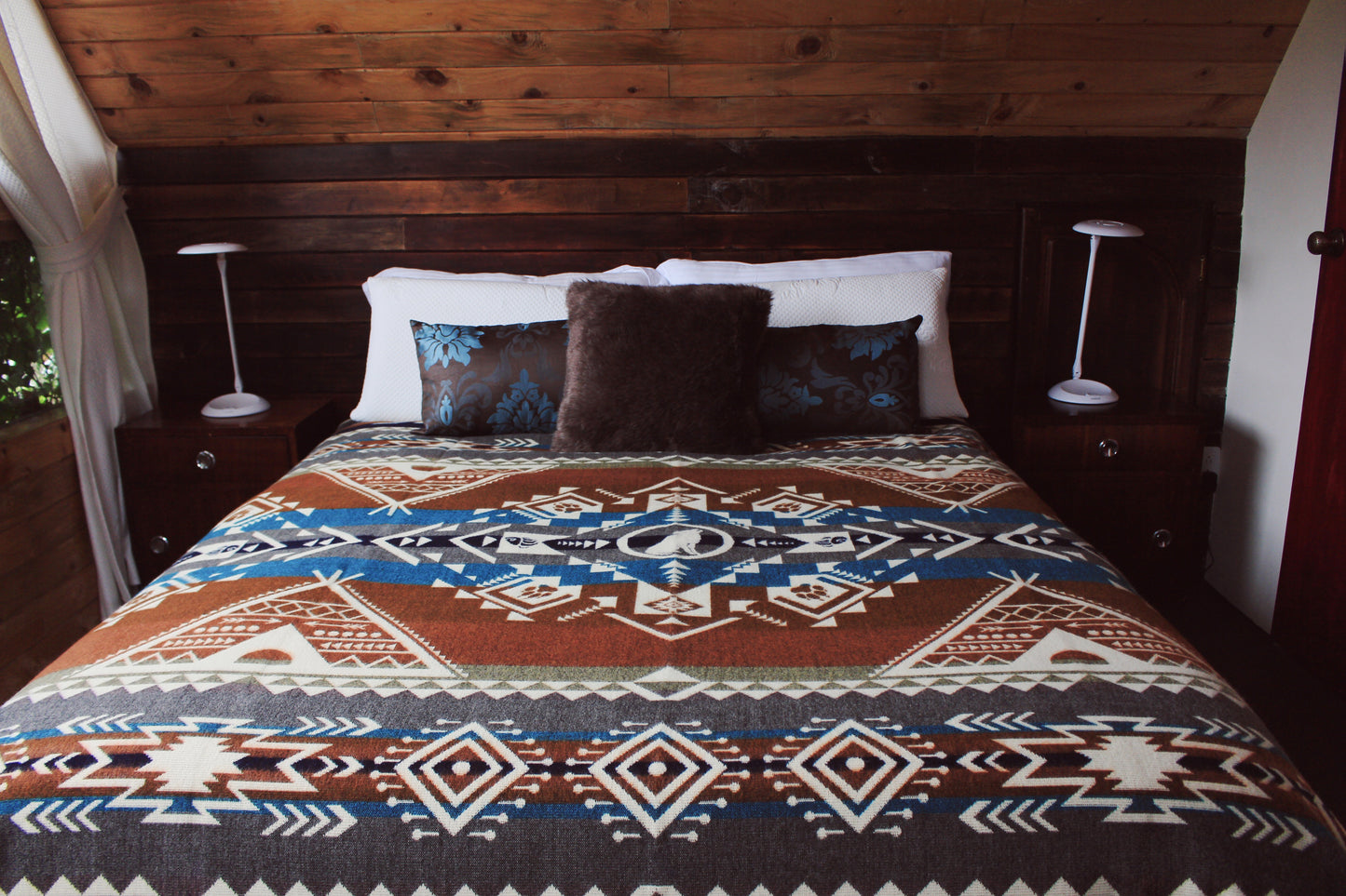 Ultra-Soft Alpaca Wool Southwest Queen Blanket - Rainier
