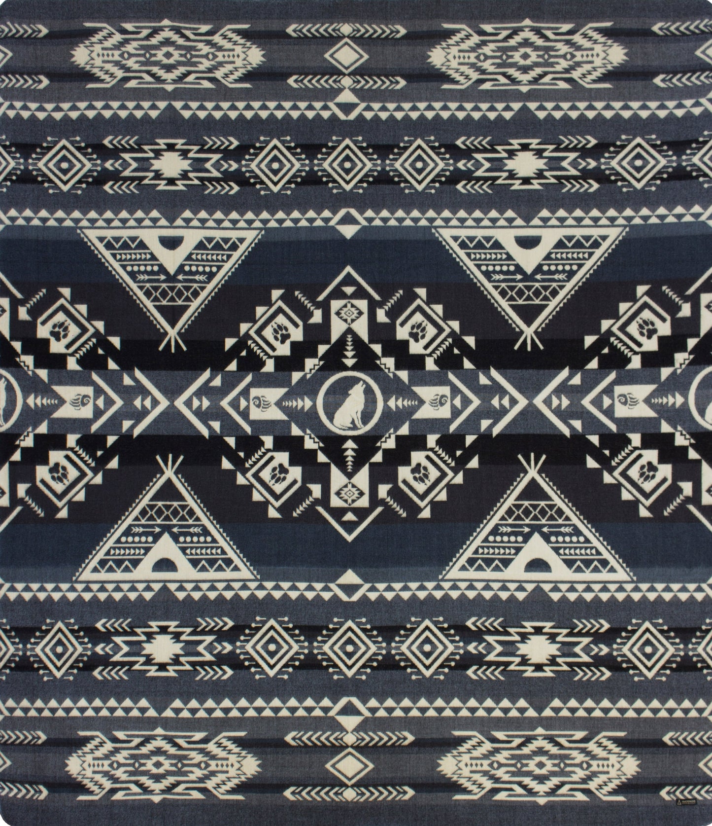 Ultra-Soft Alpaca Wool Southwest Queen Blanket - Smoky Mountains