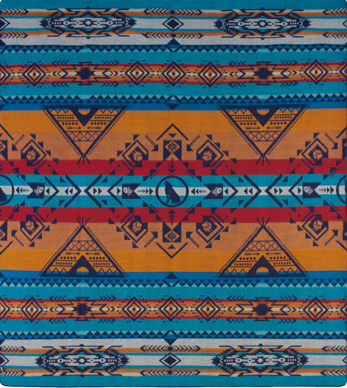 Ultra-Soft Alpaca Wool Southwest Queen Blanket - Kenai