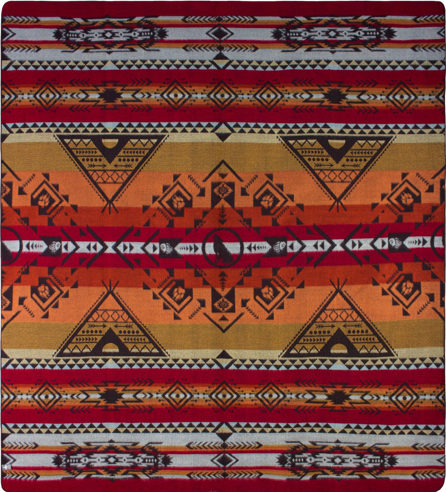 Ultra-Soft Alpaca Wool Southwest Queen Blanket - Sequoia