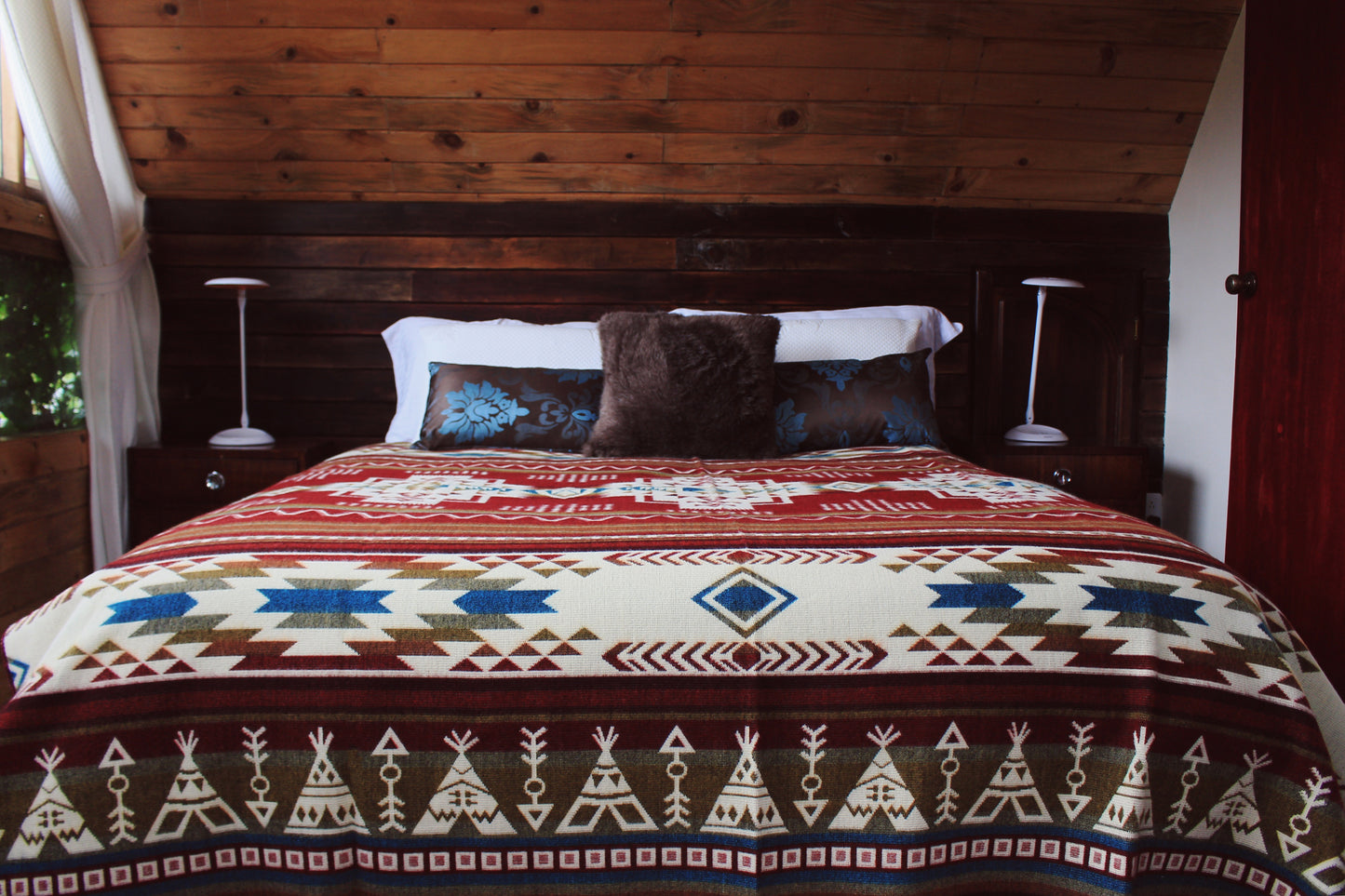 Ultra-Soft Alpaca Wool Southwest Queen Blanket - Bryce Canyon
