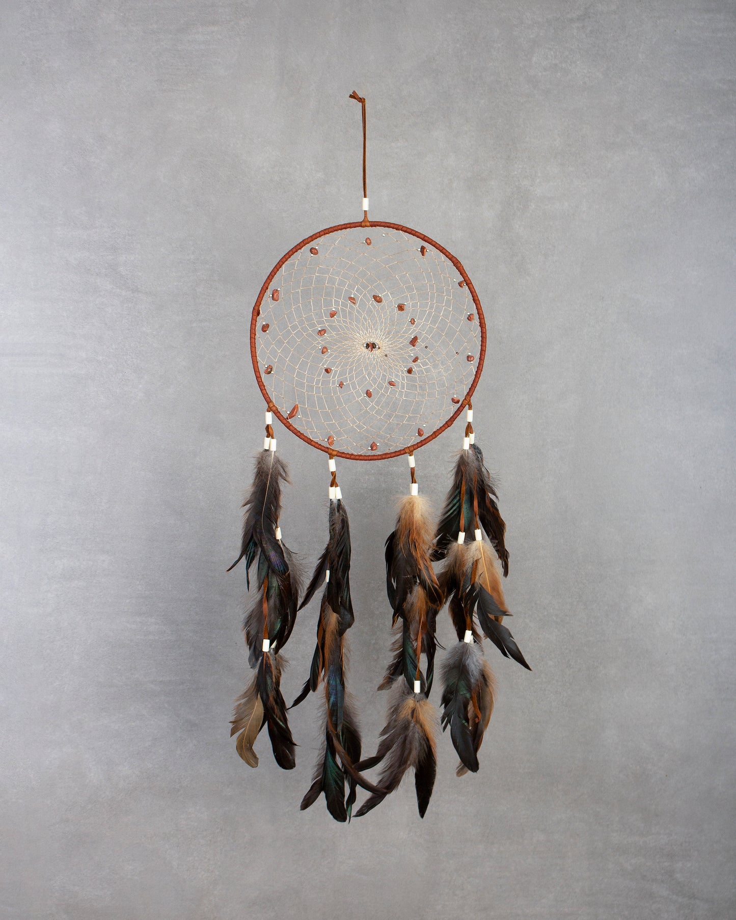 Dream Catcher Size 4 - Deer Tail Carnelian