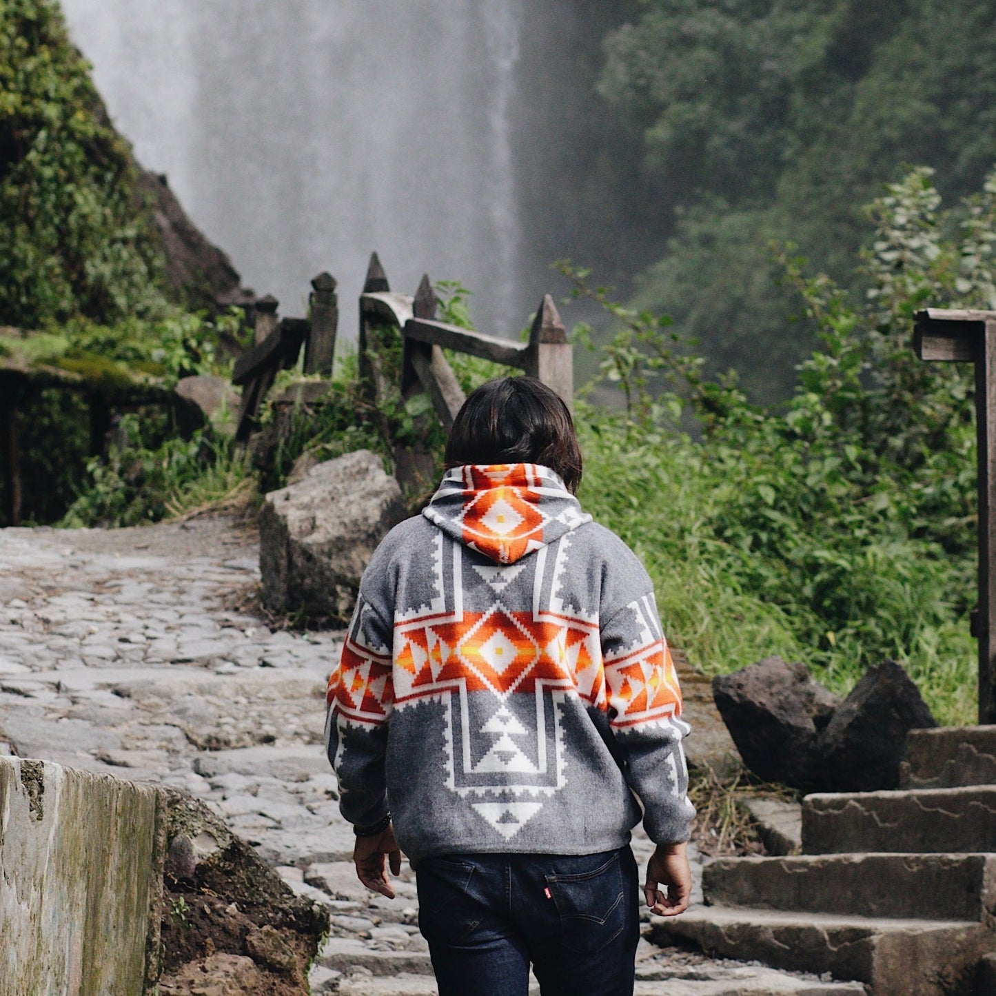 Wolf Grey Native Cross Wool Jacket