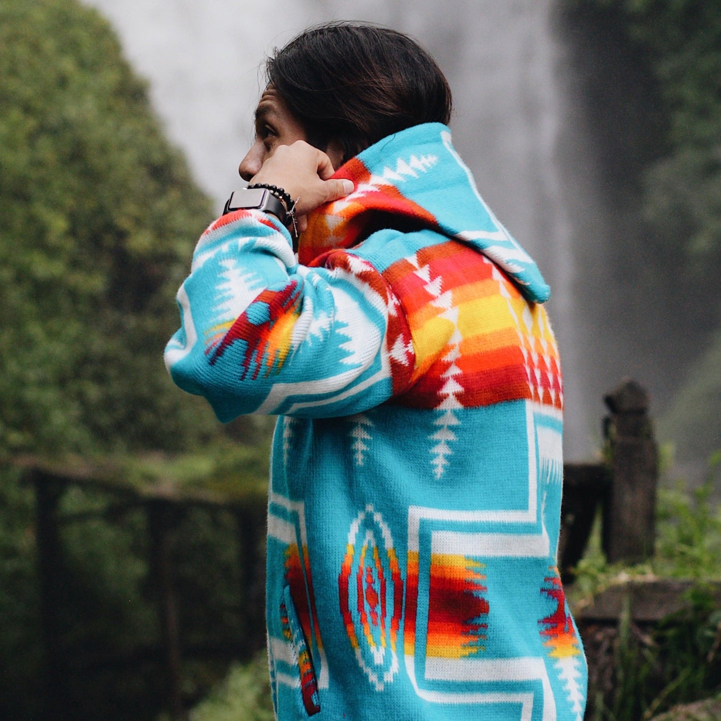 Turquoise Native Cross Jacket