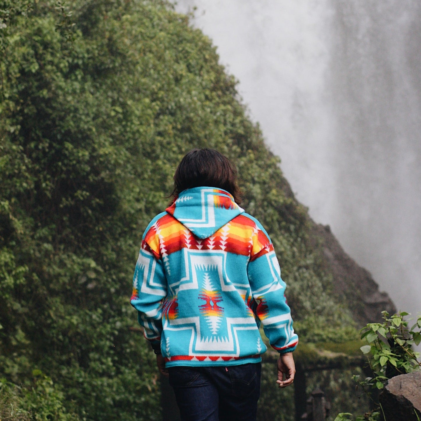 Turquoise Native Cross Jacket