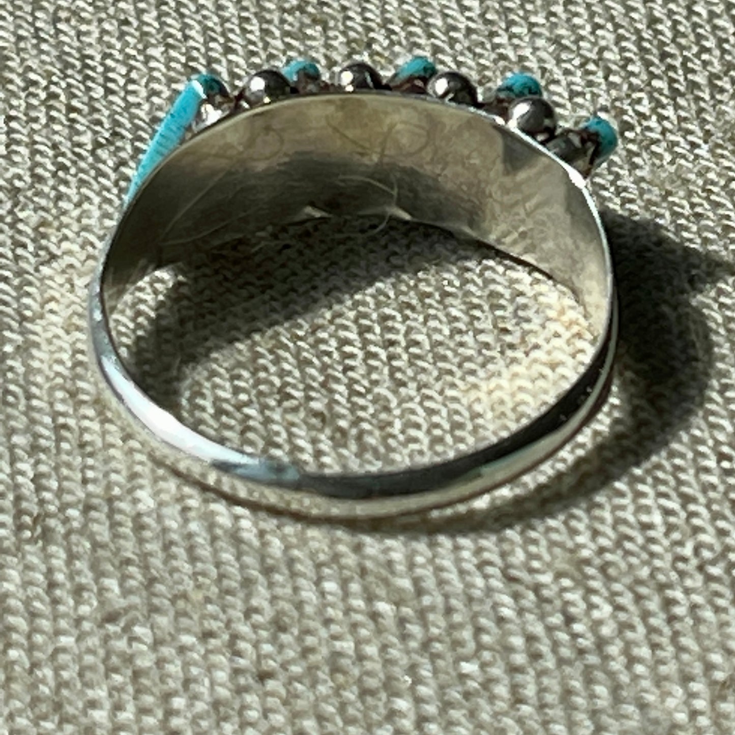 Zuni Needlepoint Silver Ring