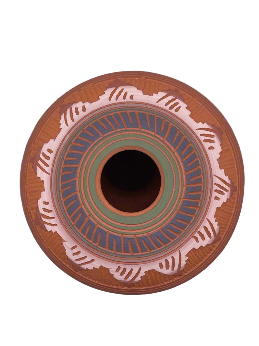 Native American Navajo Etched Vase