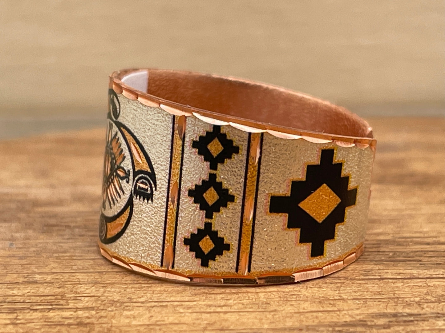 Turtle's Back Painted Copper Ring