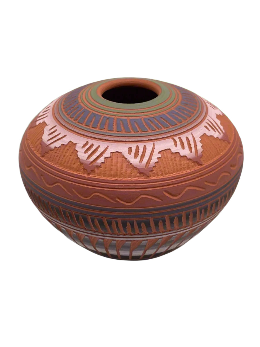 Native American Navajo Etched Vase