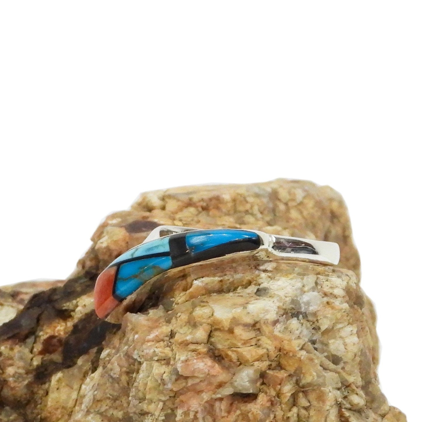 Southwest Inlay Sterling Silver Ring