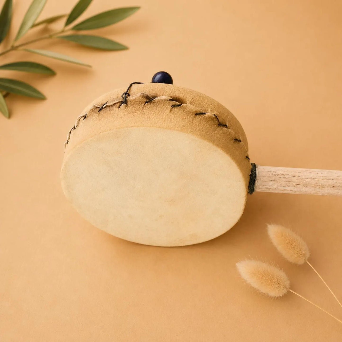 Hand-Painted Spin Drum – 3-Inch Monkey Drum