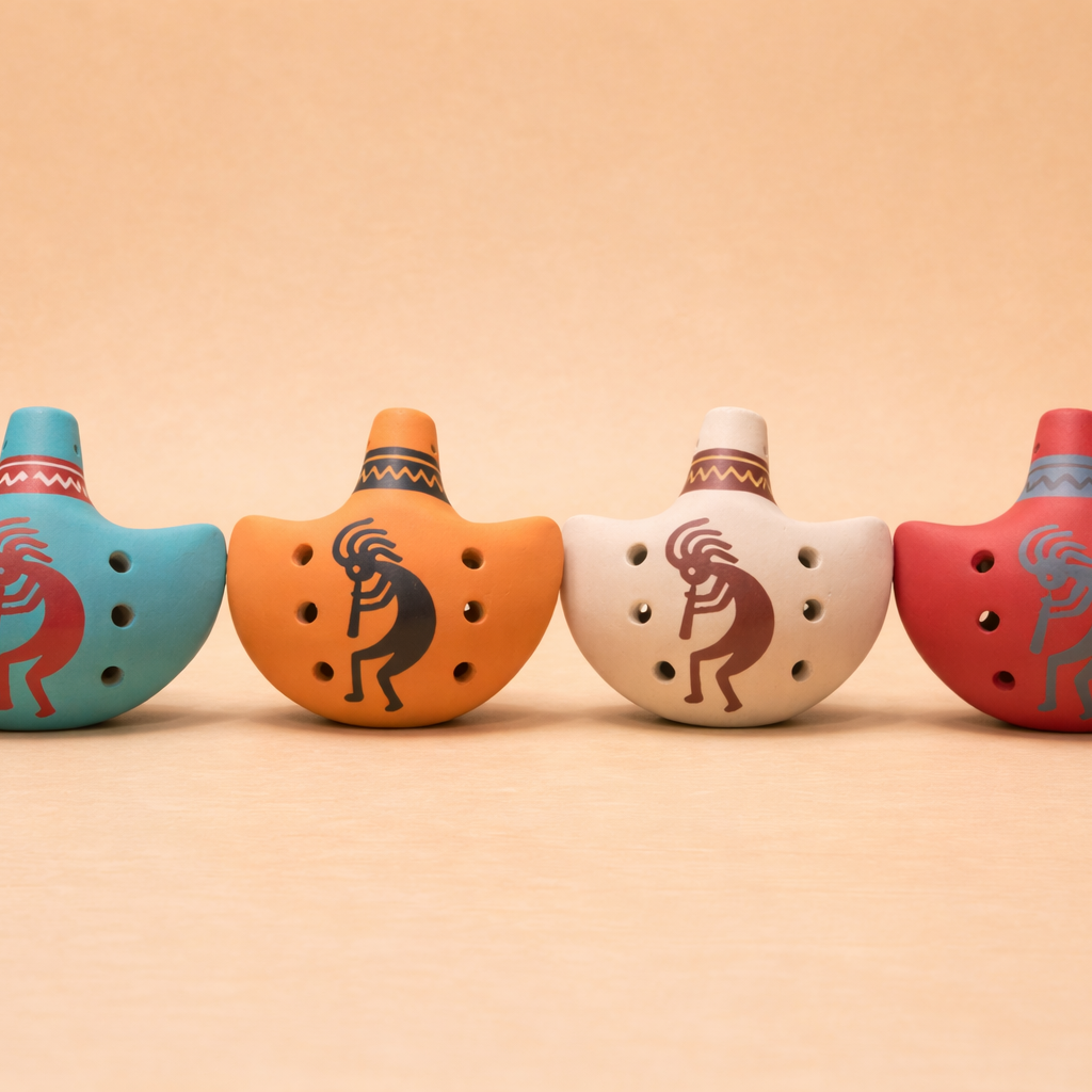 Handmade Kokopelli Ocarina – Ceramic Flute
