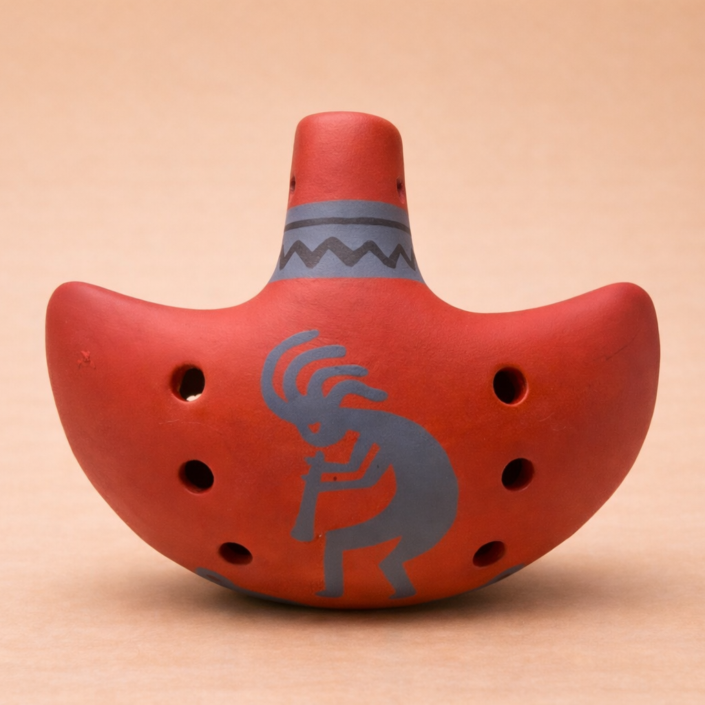 Handmade Kokopelli Ocarina – Ceramic Flute