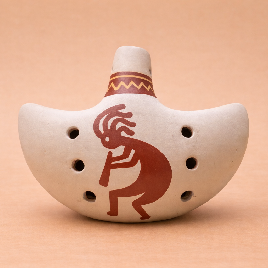 Handmade Kokopelli Ocarina – Ceramic Flute