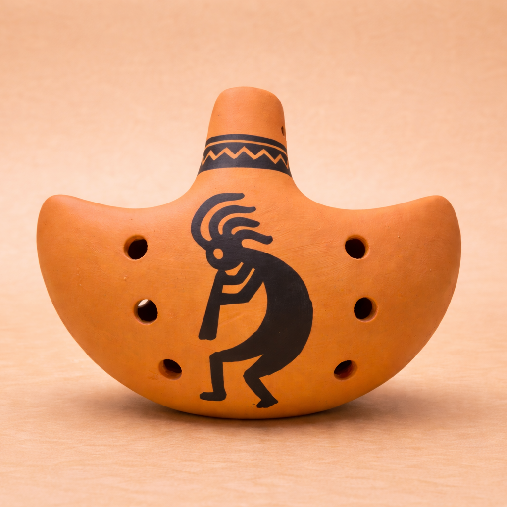 Handmade Kokopelli Ocarina – Ceramic Flute