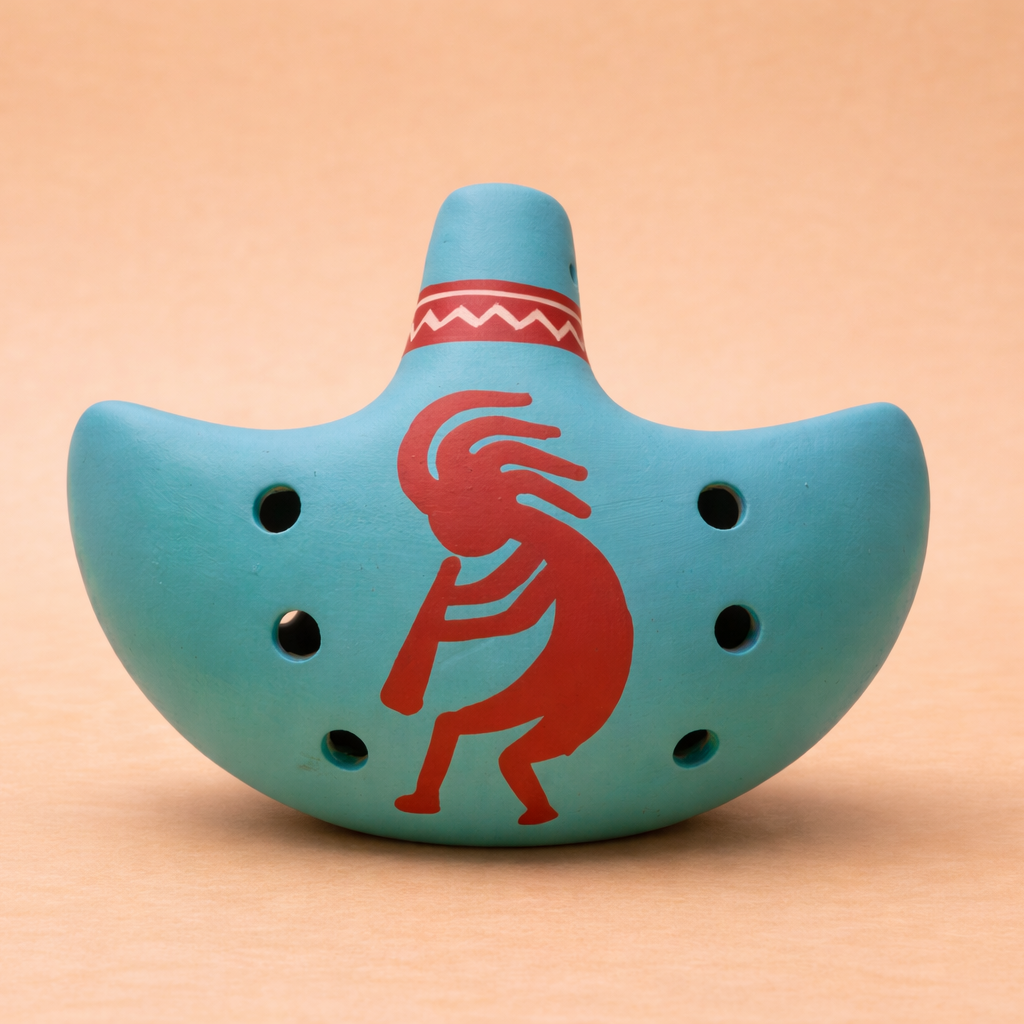 Handmade Kokopelli Ocarina – Ceramic Flute