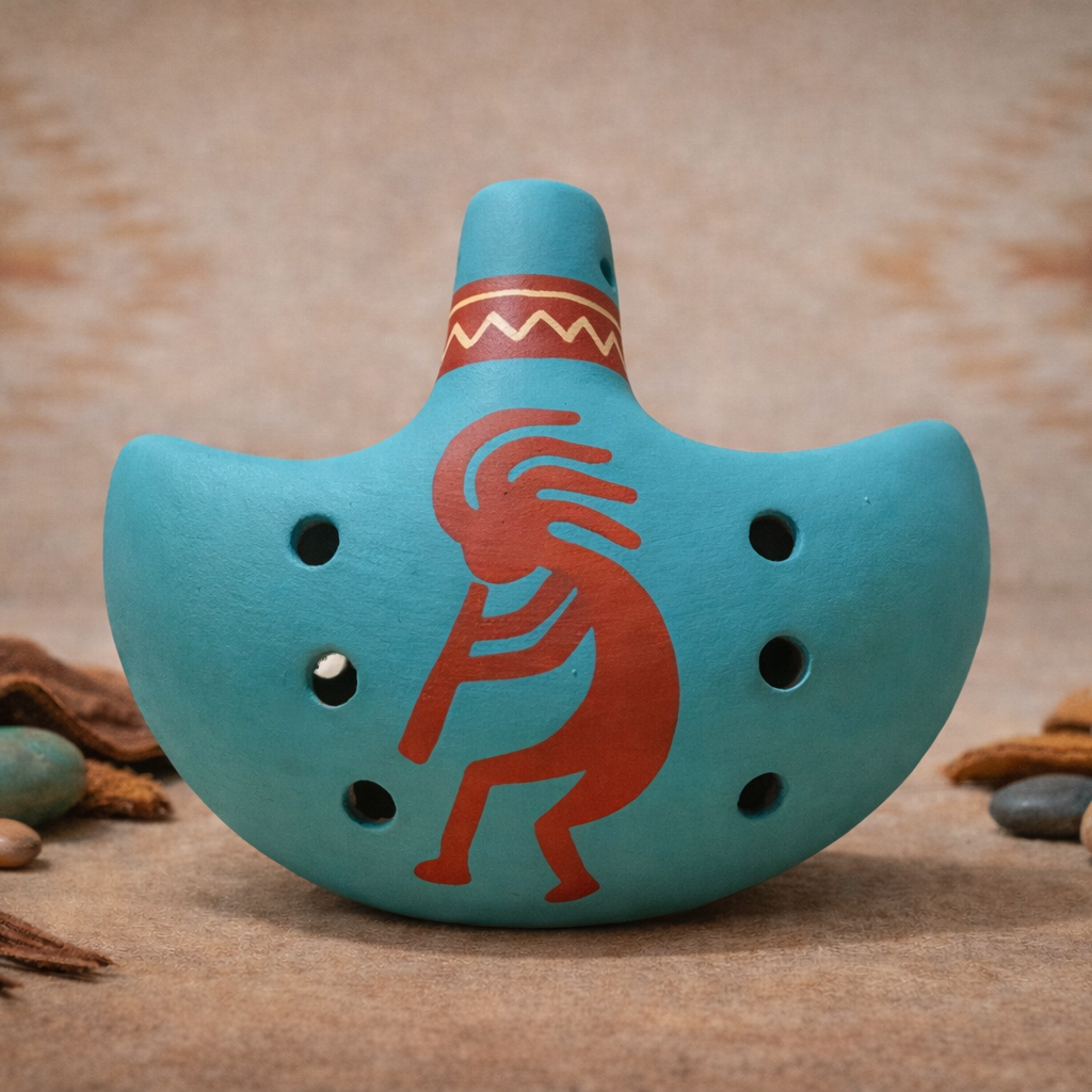 Handmade Kokopelli Ocarina – Ceramic Flute