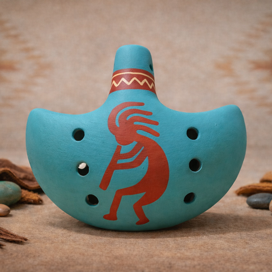Handmade Kokopelli Ocarina – Ceramic Flute