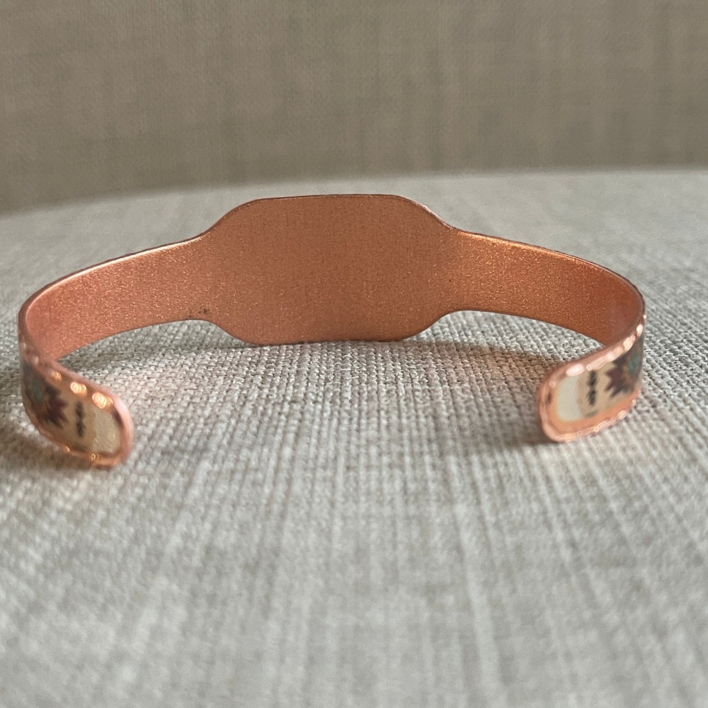 Chakana Painted Copper Bracelet Large