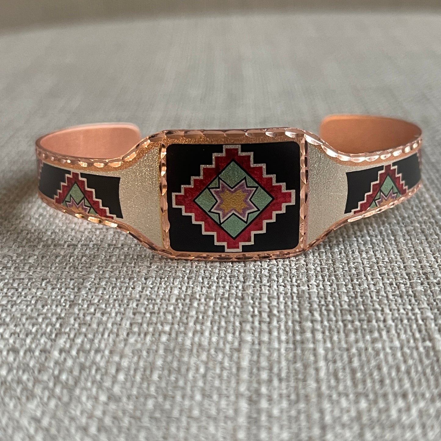 Apache Painted Copper Bracelet