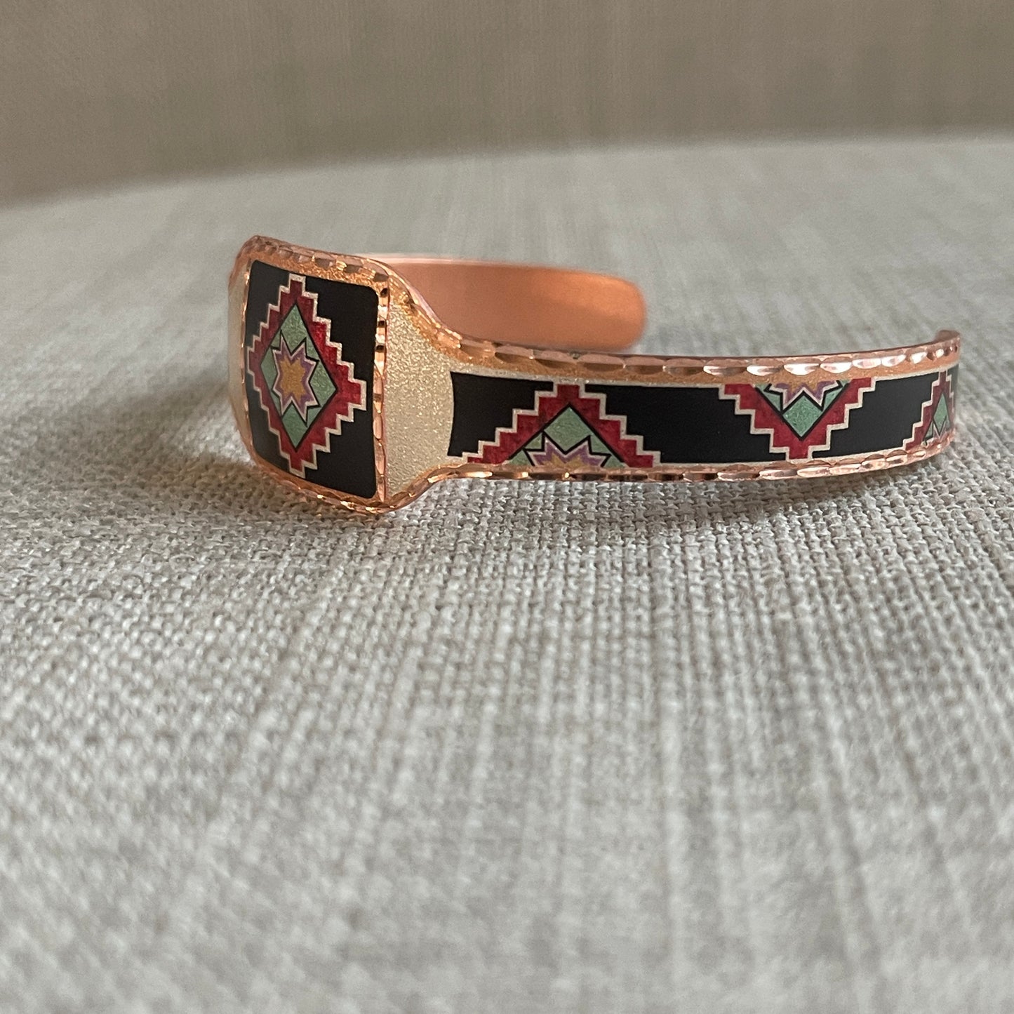 Apache Painted Copper Bracelet